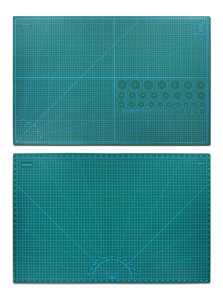 Mata do cięcia A1 Dwukolorowa wysokość 35,43 cala * 23,62 cala Dwustronna PVC Wielofunkcyjna samonaprawiająca się mata do cięcia Wytrzymała podkładka papierowa — zdjęcie 2