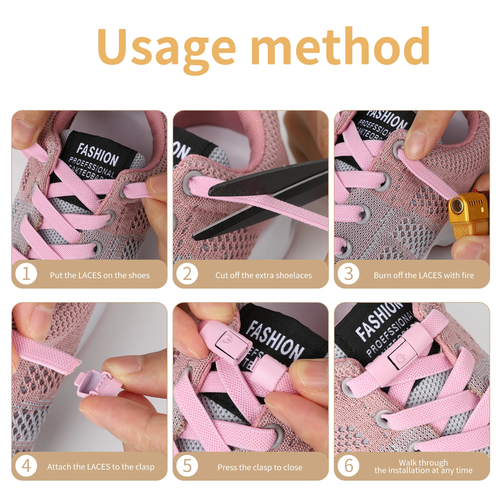 Elastic Laces Sneakers Press Lock Shoe laces without ties Kids Adult 8MM Width Rainbow No Tie Shoelaces for Shoes Accessories