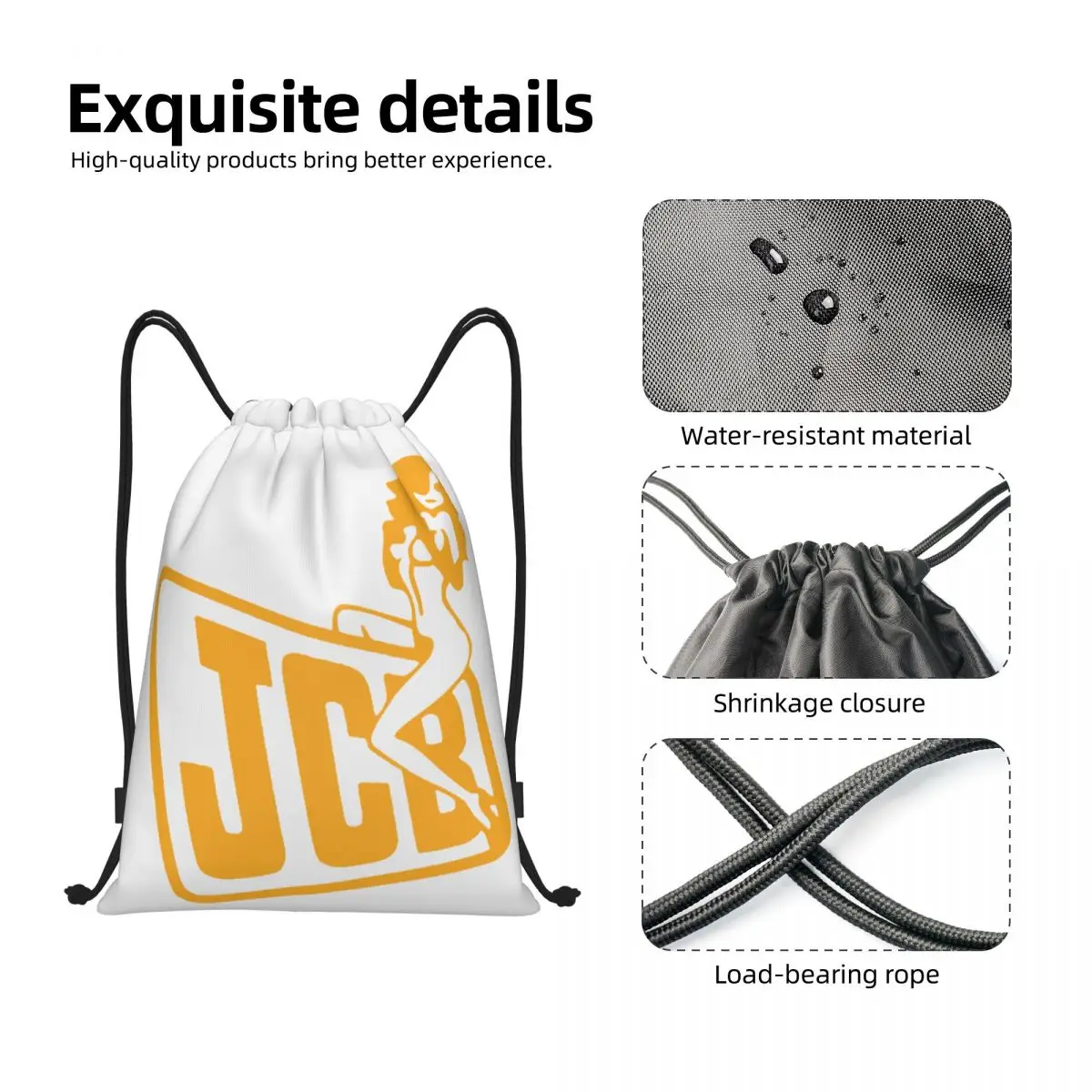 Jcb Trekkoord Tassen Dames Heren Draagbare Sport Gym Sackpack Training Opslag Rugzakken