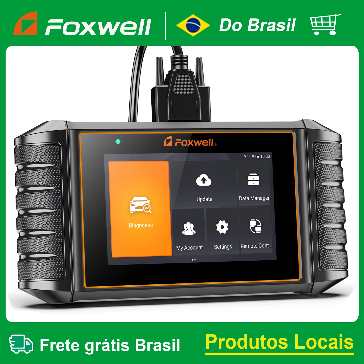 FOXWELL NT726 OBD2 Automotive Scanner Full System Code Reader EPB BRT TPMS OIL D-P-F 12 Reset OBD2 Car Diagnostic Scan Tool