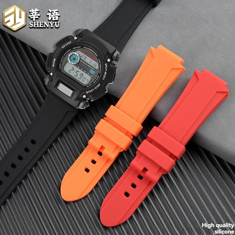 سوار ساعة من السيليكون لكاسيو من من من من أجل تعديل حزام رياضي مضاد للماء للرجال في الهواء الطلق