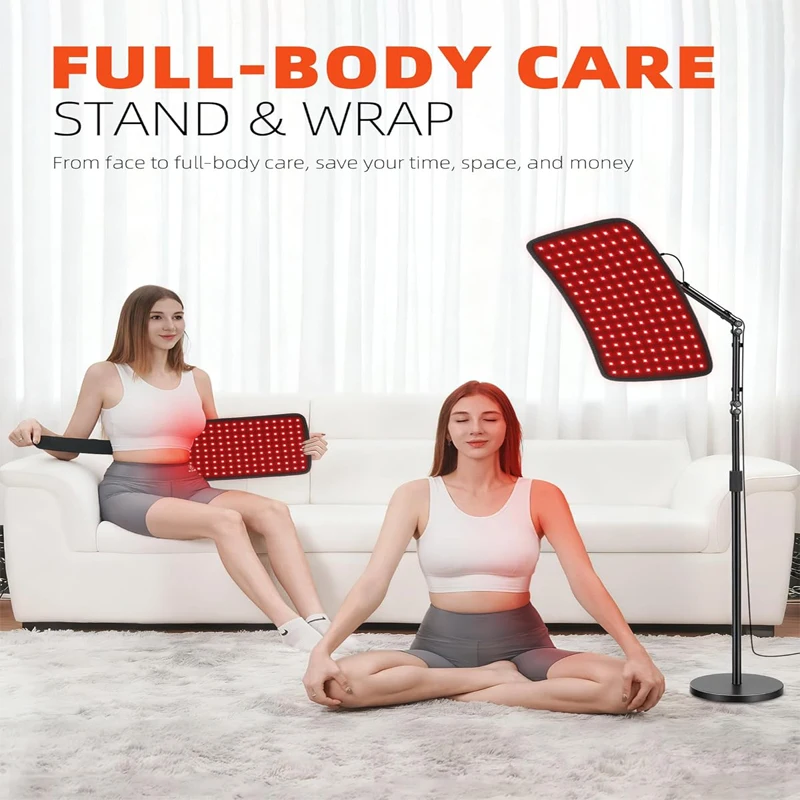 

Лампа красного света для тела, лампы инфракрасного света с подставкой, красный свет 660 нм и лампа ближнего инфракрасного света 850 нм