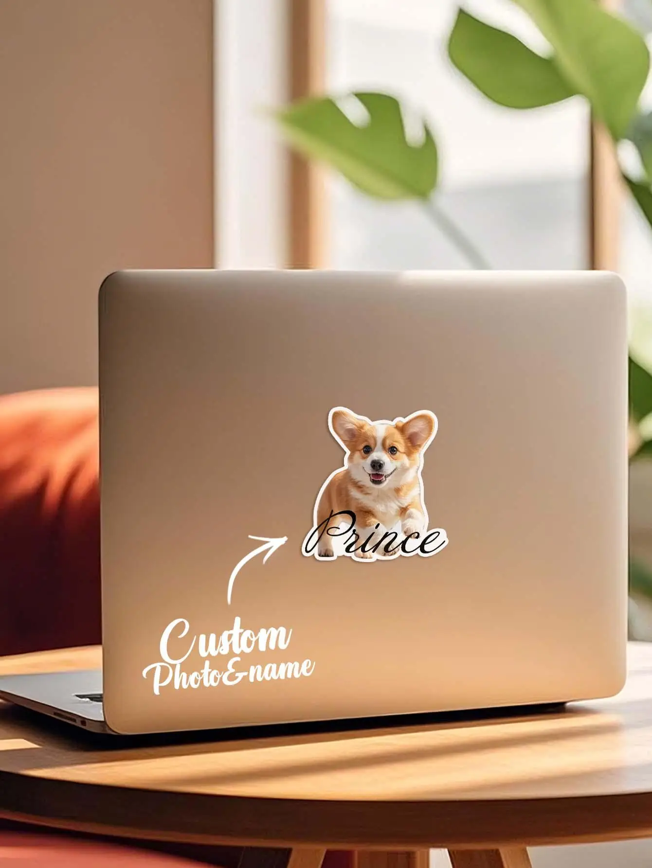 Custom Photo Stickers Personalized Picture Text Decal 10PCS Water Bottle Laptop Mug Vinyl Sticker Gift for Her Him Pet Memorial