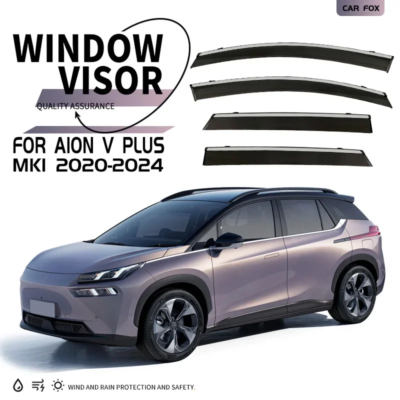 4Pcs Window Visor For AION V PLUS MK1 2020-2024 Weathershield Sun Rain Deflector Guard Car Window Deflector