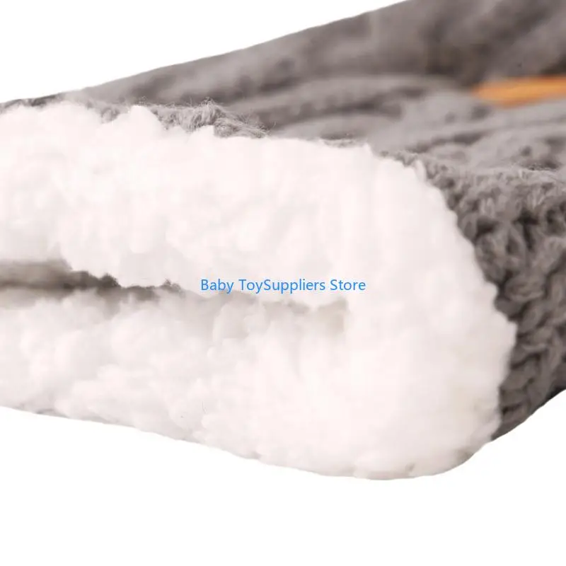 

R1WF Pram Pushchair Armrest Cover Infant Stroller Handmuff Baby Warm Gloves Solid