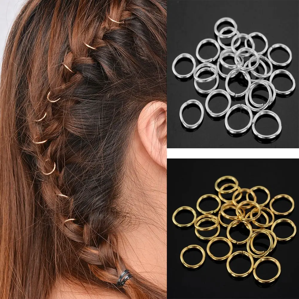 

40pcs Women Dreadlock Beads Hairpin Hoop Ring Clips Diy Updo Hair Accessories Punk Hair Accessories