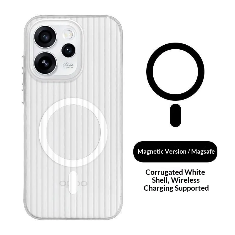 حافظة لهاتف OPPO Reno 15 14 pro جديدة غطاء شفط مغناطيسي مموج لهاتف OPPO Reno15 pro ممتص للصدمات Funda #1