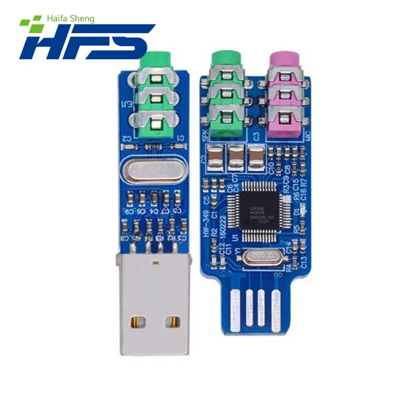 Módulo de placa decodificadora Mini PCM2704 CM108 USB DAC HIFI USB, tarjeta de sonido, alimentación USB DAC para Arduino Raspberry Pi, 16 Bits, 5V