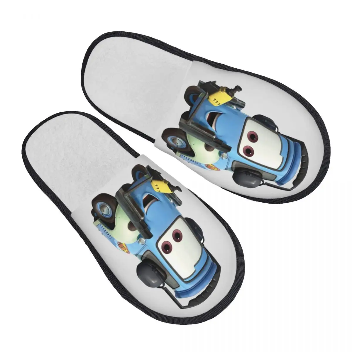 

Custom Lightning McQueen Guido Comfy Scuff Memory Foam Slippers Women Bedroom House Shoes