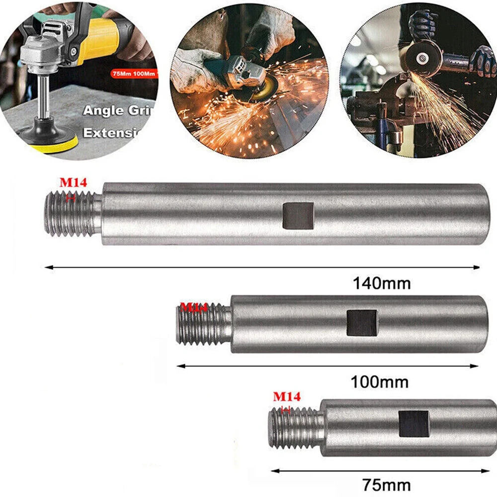 75mm/100mm/140mm Flexible Lengths For Precision And Efficient Grinding M14 Angle Grinder Extension Connecting Rods
