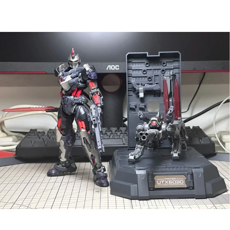 Hemoxian Tastier Over Zero 1/10 Posable Mecha Model Kit With Mechanical Dog Display Base Assembly Hobby Gift