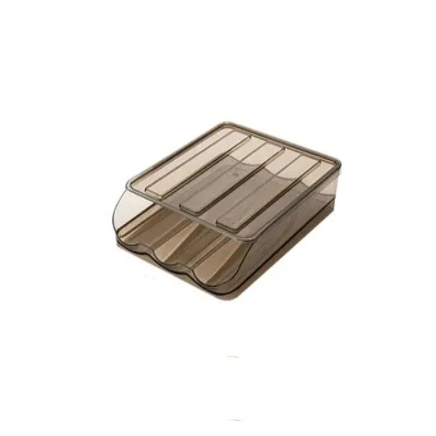 

Egg Box Refrigerator Fresh Creative Translucent PET Egg Multi-Layer Rolling Drawer Organizer Rack