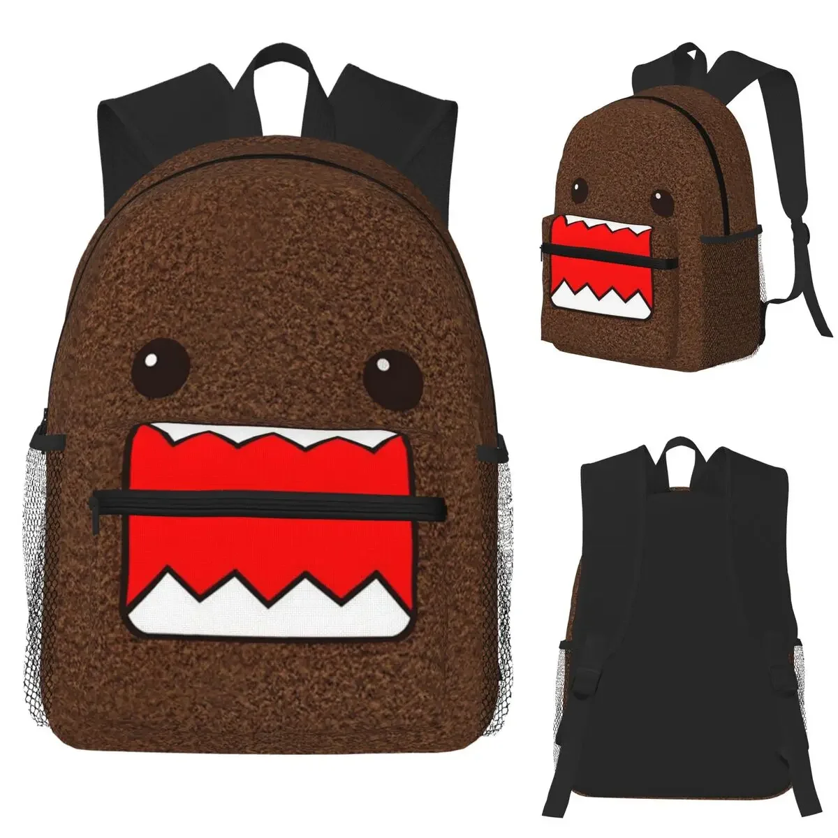 

Cute Cartoon Domo Kun Student Backpack School Bag Hiking Travel Daypack for Men Women Fashion Bookbag Shoulder Bags