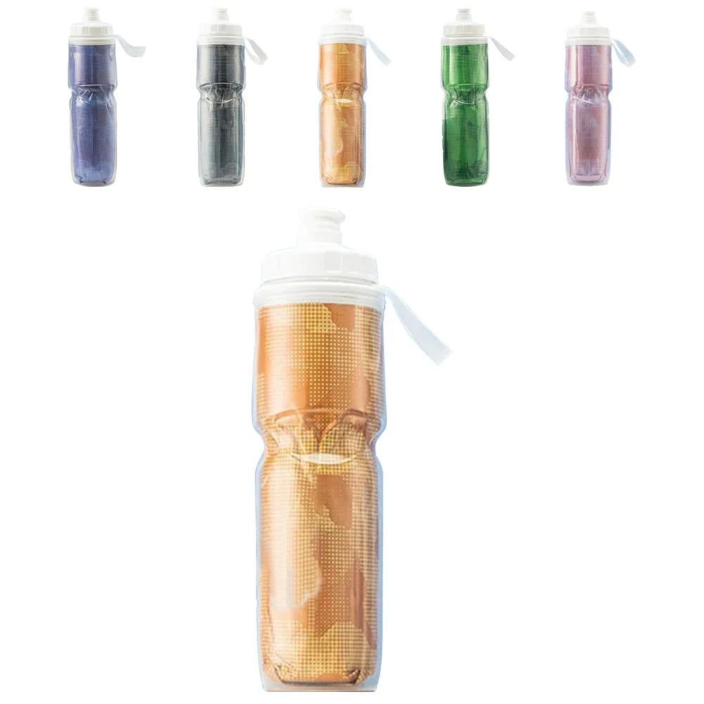 Insulated Bike Water Bottles 670ml PP5 Cycling Water Bottle With Handle Easy To Squeeze, Keep Water Cool/ Warm, Leak-Proof