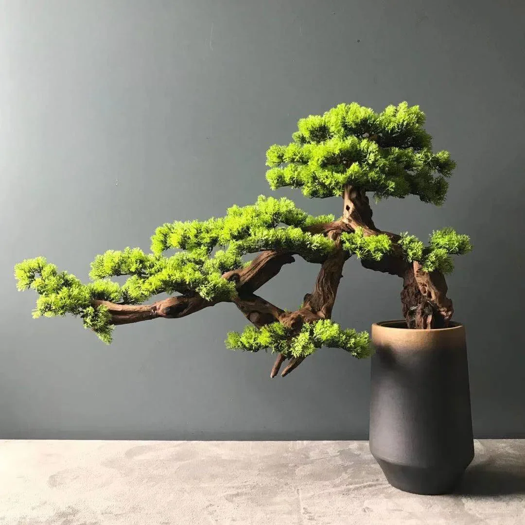 Creative landing simulation welcome pine bonsai  entrance welcome pine ornament home decoration living room crafts