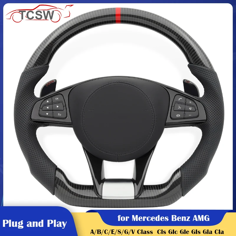 

Carbon Car Steering Wheel Assembly for Mercedes Benz AMG W204 W205 W221 W222 W223 W177 Cls Glc Gle Gls Gla Cla Glk Slc E300 E400