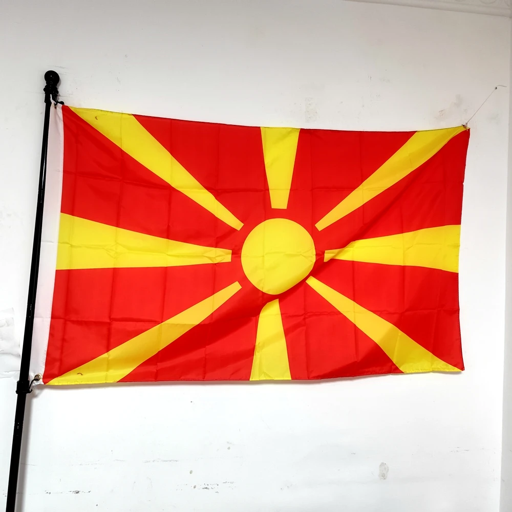 

NORTH MACEDONIA Flag NM Flag Outdoor Decor 90x150cm Polyester