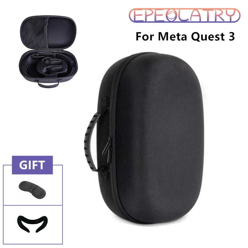 Epeolatry Portable Box for Meta Quest 3 VR Headset Travel Carrying Case Hard EVA Storage Bag for Quest3 VR Accessory