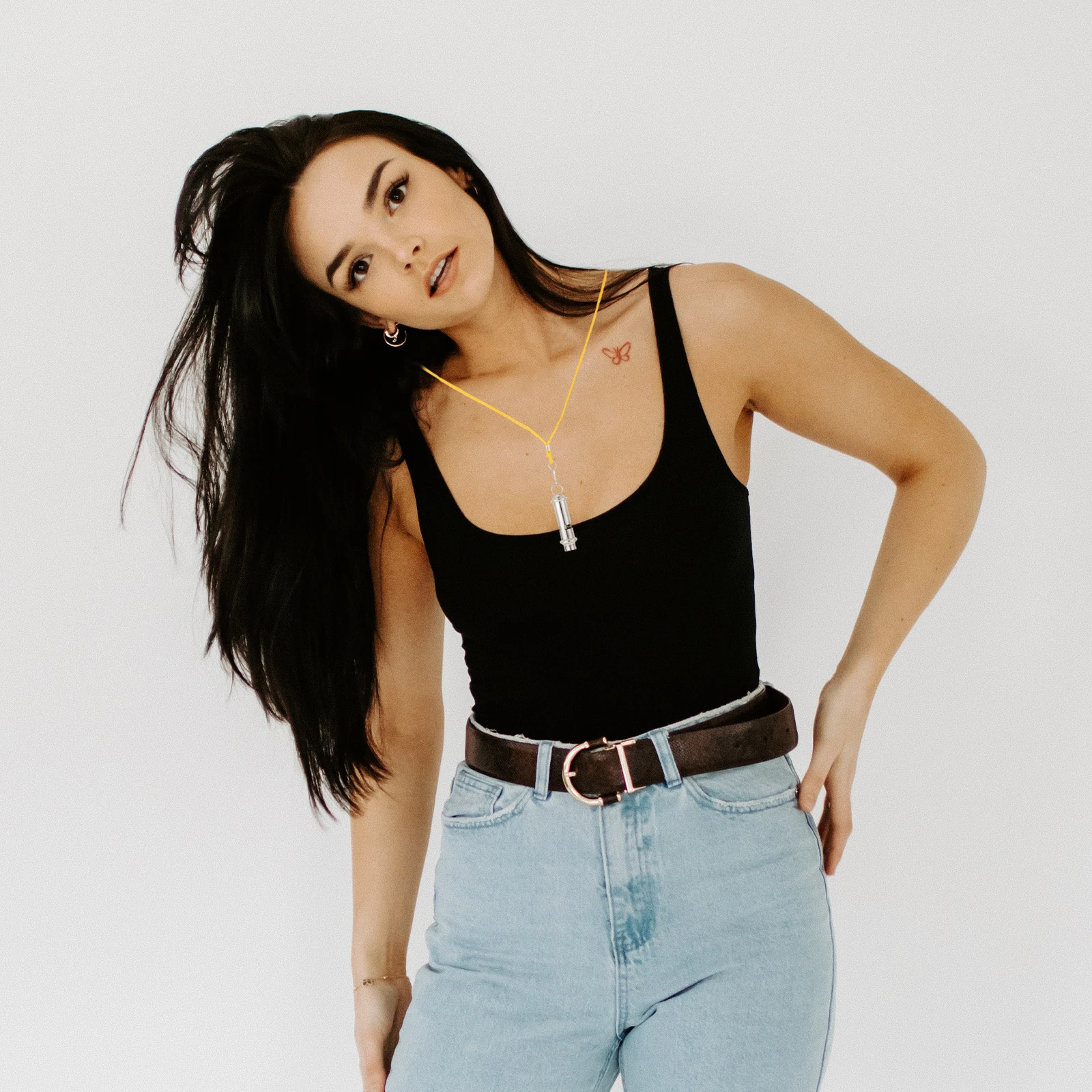 

2pcs Professional Referee Whistle Stainless Steel Sports Whistle For Racing Running Swimming Competition Outdoor Survival