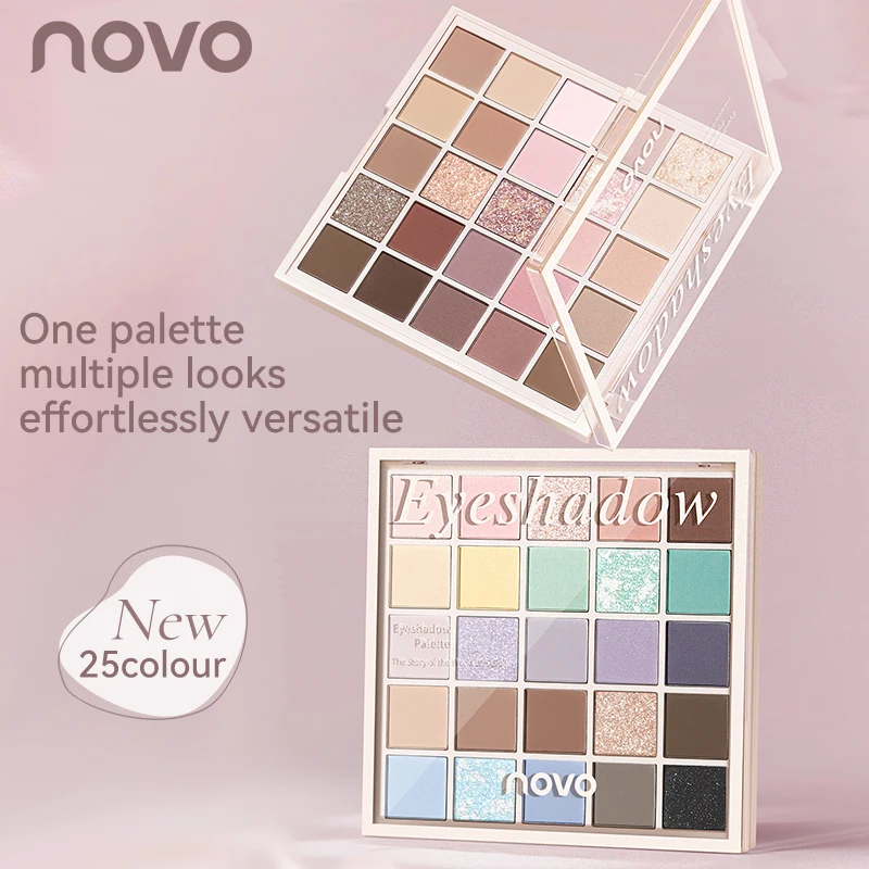 NOVO Story Dust Light 25 Color Eye Shadow Disk Matte Pearlescent Fine Flash Combination Color System Rich Atmosphere Eye Makeup