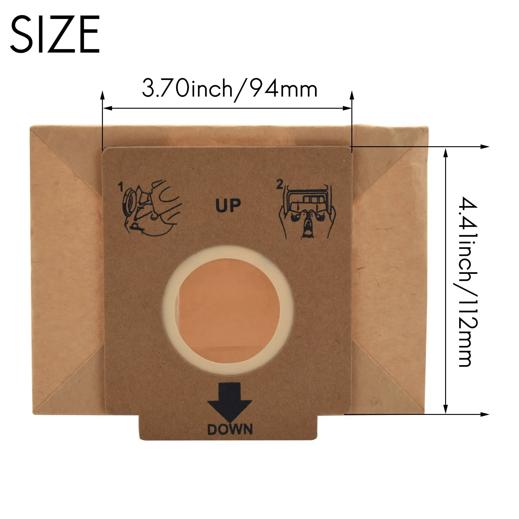 FLYY-20 Stück Staubsaugerbeutel aus Kraftpapier, Doppelfilter-Staubbeutel, passend für die Serien Z1480, ZW1200-211, ZC1120B, ZMO1550 – Detail 2