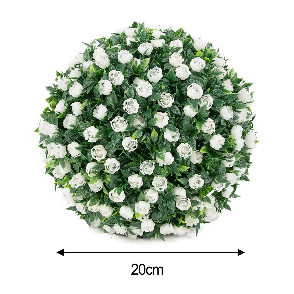 Landscaping Grass Ball Wedding Coffee Shop For Home Garden UV Stable 20 25cm Artificial Basket Plant Home Garden