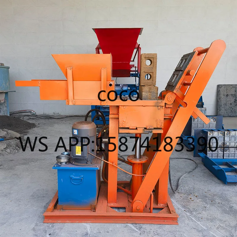 2-20 Semi Automatic Clay Brick Machine Earth Mud Interlocking Brick Making Machine
