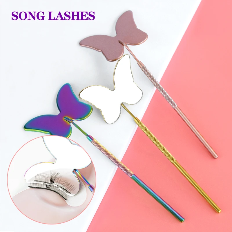 

SONG LASHES Butterfly Eyelash Inspection Mirror 173mmX64mm Smooth Anti-fog Check Mirror for Women Eyelash Extensions Makeup Tool