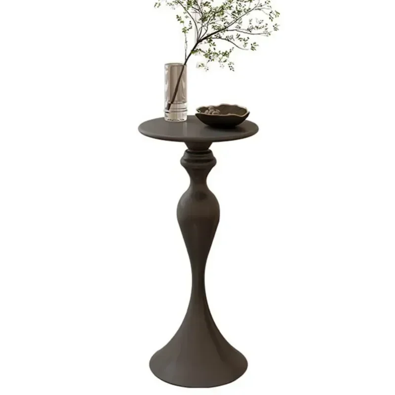 

Cream Style Sofa Side Table Shelves Iron Small Coffee Table Mini Bedside Celebrity Small Round Table