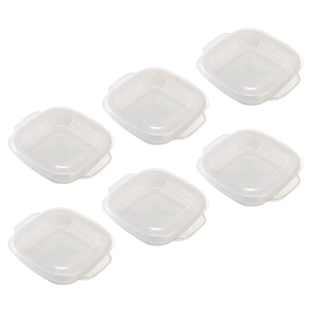 

6Pcs Rice Storage Containers Food Grade Airtight Kitchen Organizers for Freezer Fridge Cooked Rice Nuts Grains Transparent