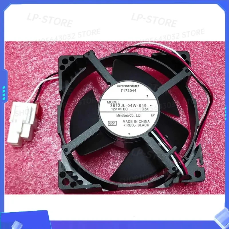 For Refrigerator Cooling Fan NMB-MAT 3612JL-04W-S49 12V 0.3A 9.2cm Replacement Part for Fridge Accessories
