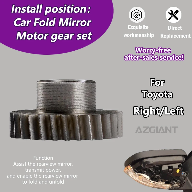 

For Toyota Vellfire Alphard MK3 2015-2023 Car automatic folding of reversing mirror motor internal gearwheels assembly replace