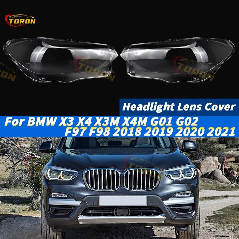 

Для BMW X3 X4 X3M X4M G01 G02 F97 F98 2018 2019 2021 крышка объектива фар автомобиля абажур крышка фары фары