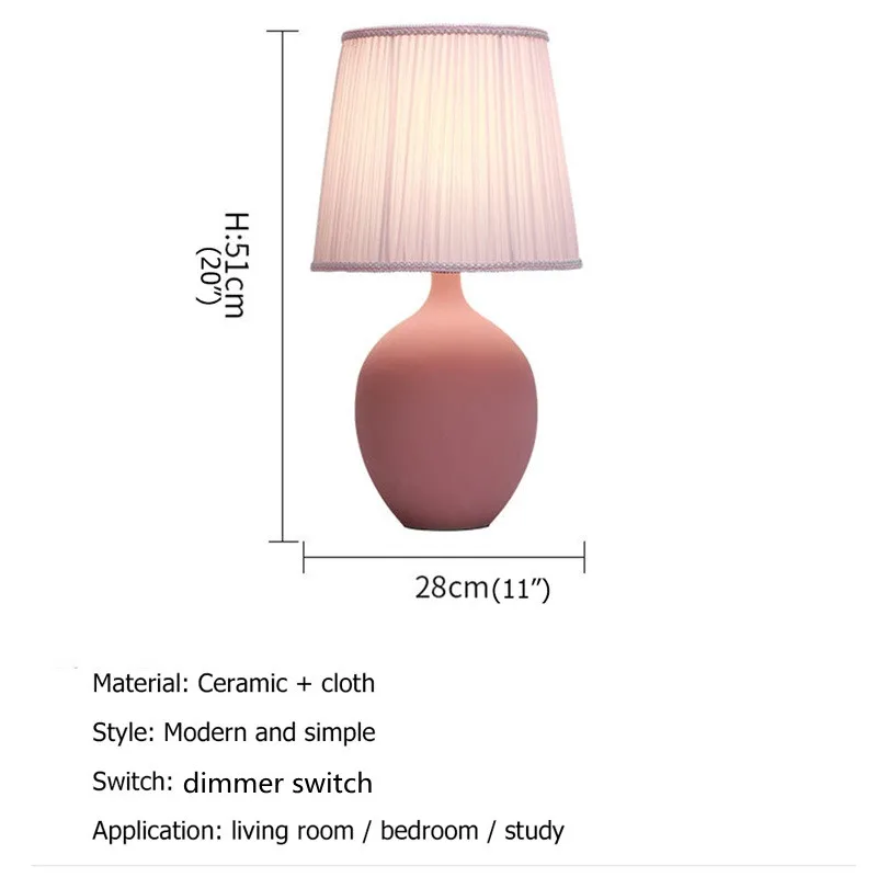 TYLA Dimmer Table Lamp Ceramic Desk Light Contemporary Creative Decoration for Home Bedroom