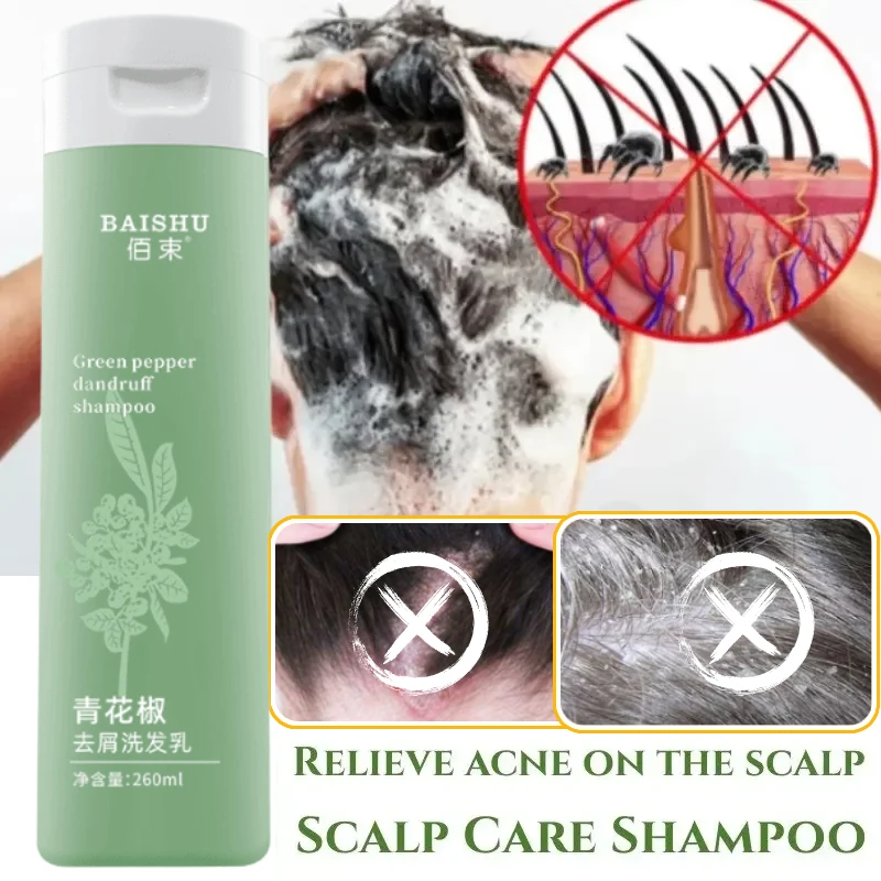 Relieving Folliculitis Deep Cleansing Anti-dandruff Anti-itching Anti-mite Oil Control Improving Rough Bifurcated Hair Shampoo