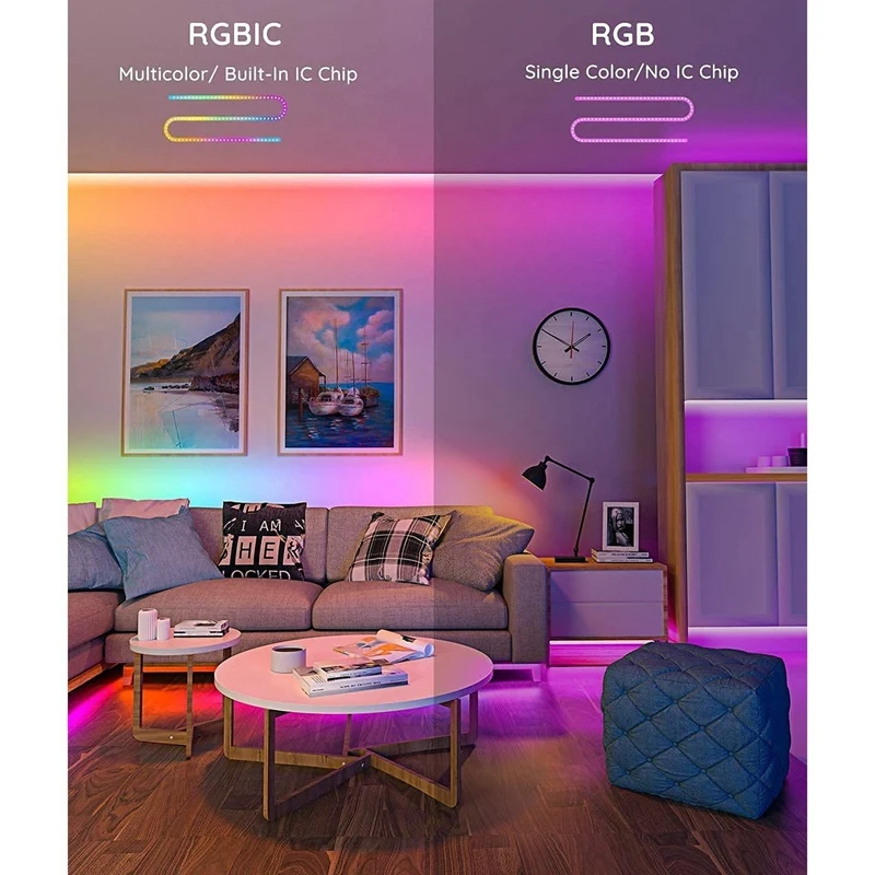 LED Lights With Color Changing Music Sync RGB Lights 5050SMD APP Control With Remote Control For Home Party 3 Meter