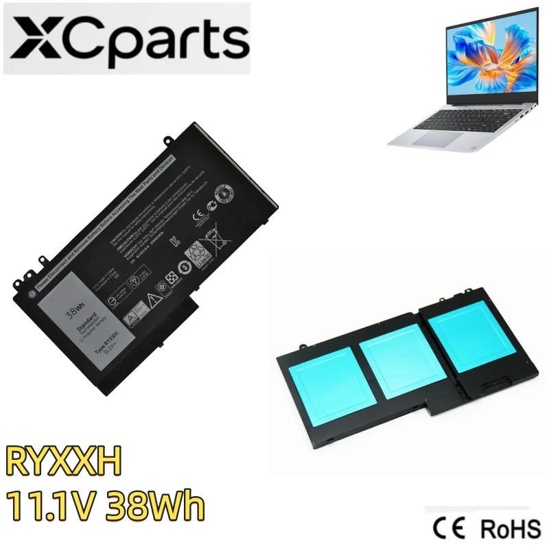 3Cell New RYXXH Laptop Battery For Dell Latitude Latitude 12 5000 E5450 E5550 E5250 E5270 3150 3160 Series 11.1V 38Wh 5TFCY