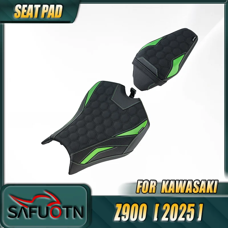 Für Kawasaki Z900 2025 2026 Motorrad-Sitzpolsterabdeckung Vorderer Fahrer- & Hinterer Beifahrer-Sitzkissen
