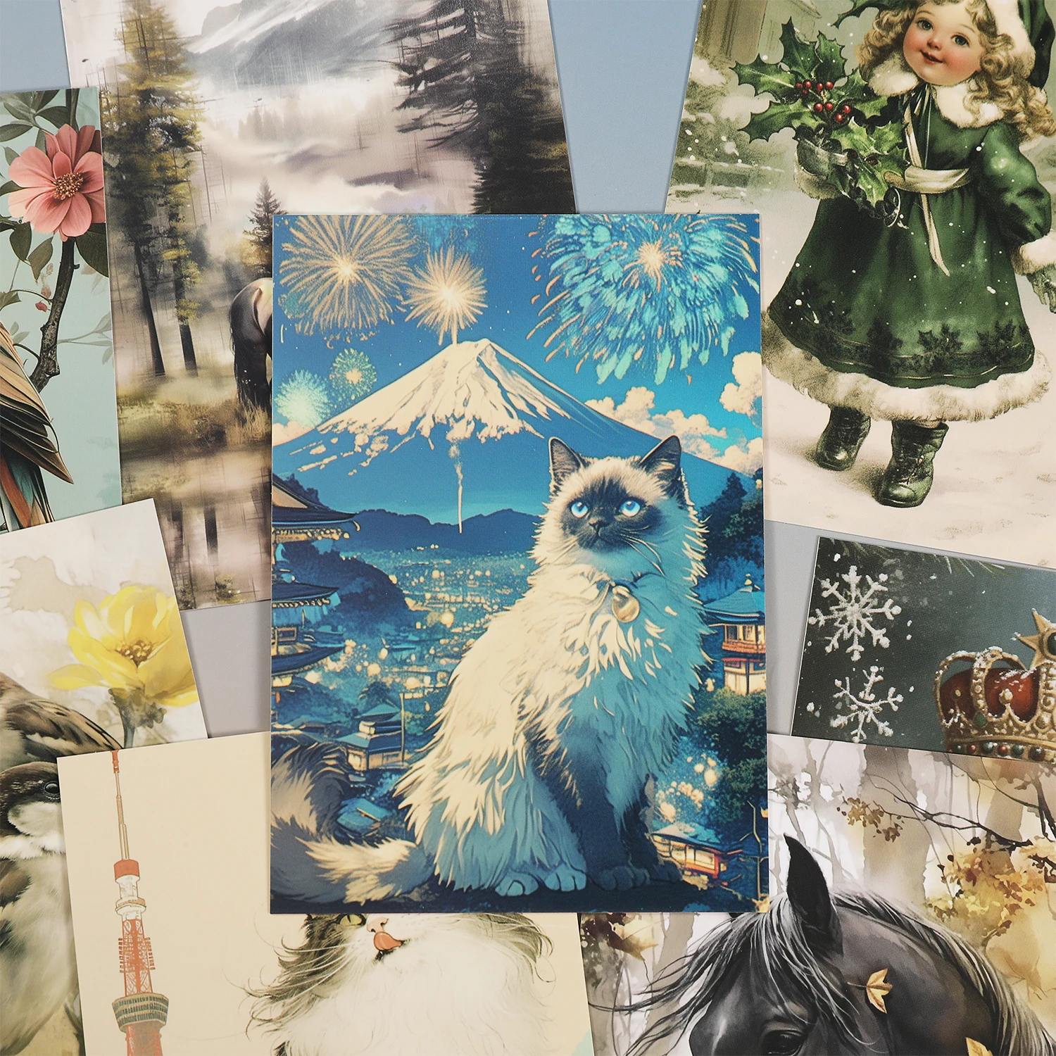 Mr.Paper 32Pcs Vintage Postcard Decor Cards DIY Base Background for Journal Photo Frame Scrapbook Collage view 6