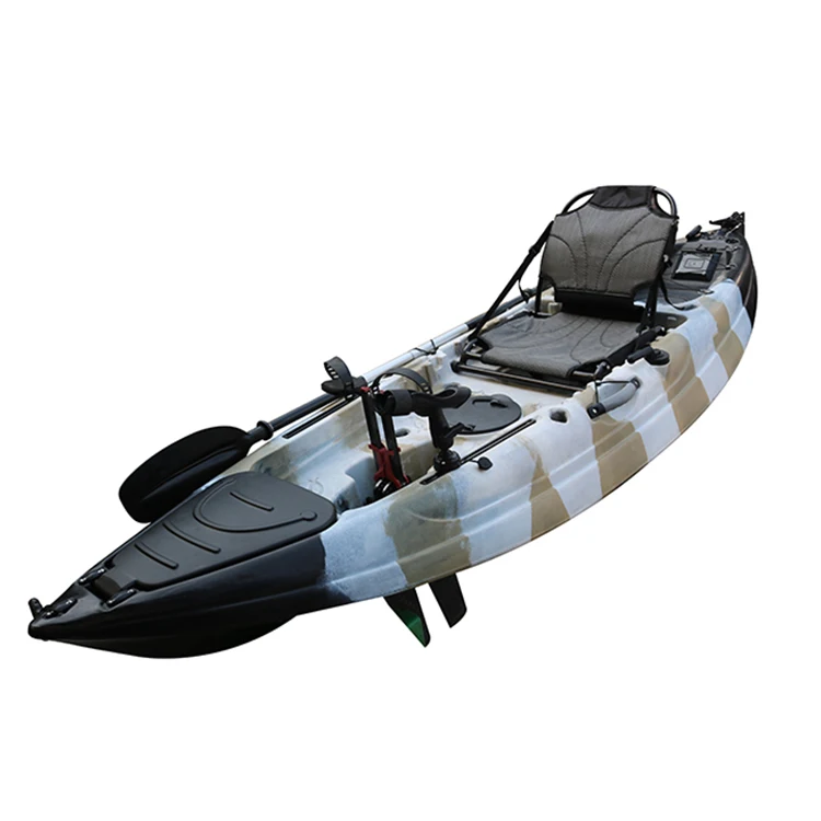 

9.5FT Pedal Kayak Single Seat Sit on Top Fishing Kayak Hard Plastic Pedal Kayak Boat