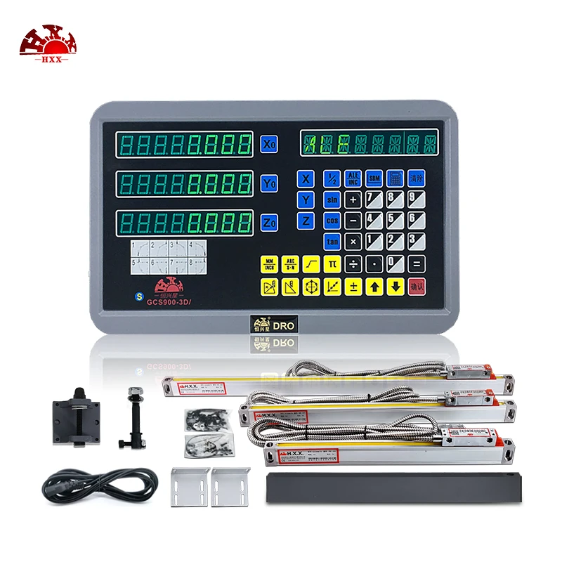 Kit Cnc 3 sumbu kualitas baik layar Digital Dro digunakan untuk mesin bubut rem/mesin Edm kawat Mini dan skala Linear