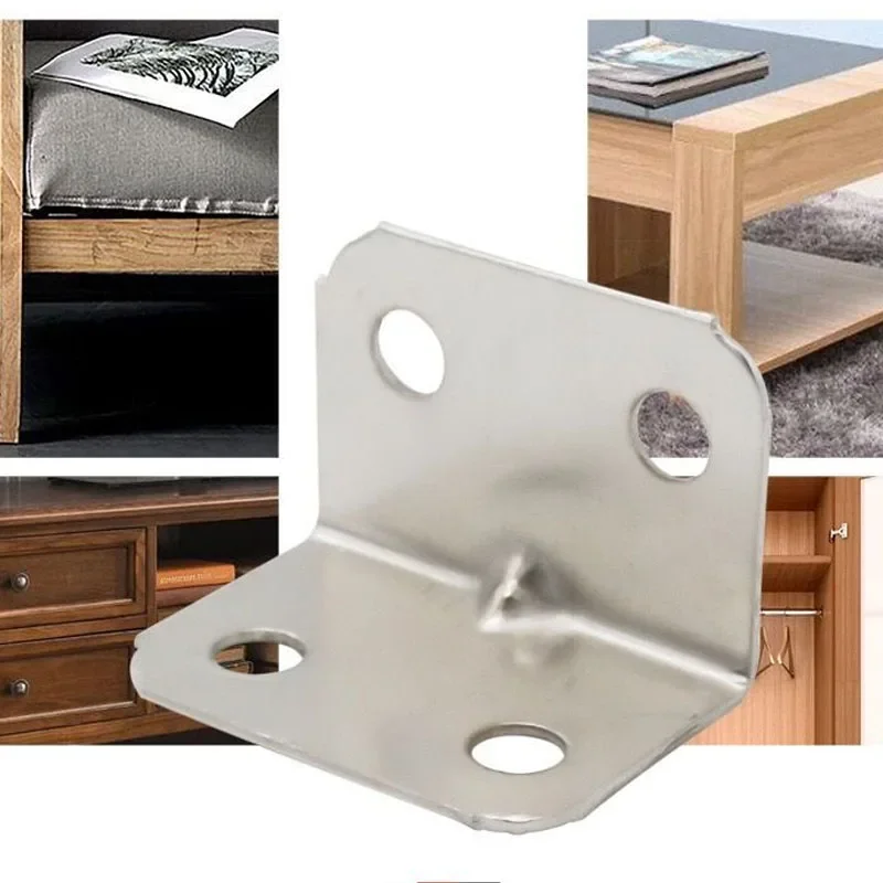 20pcs corner bracket, right angle fixed bracket, 4 holes and 6 holes, suitable for furniture, bed frames, cabinets, corner codes