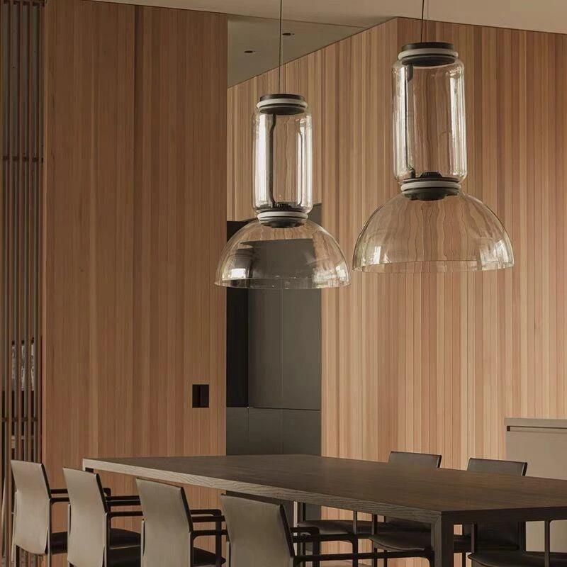 Nowoczesna minimalistyczna przezroczysta szklana lampa wisząca LED Decor do salonu schody Bar Loft włochy Home Design oprawa oświetleniowa