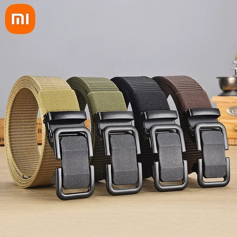 

Xiaomi беззубий нейлоновый ремень с автоматической пряжкой, мужской уличный дышащий парусиновый ремень для отдыха, универсальный повседневный ремень для брюк