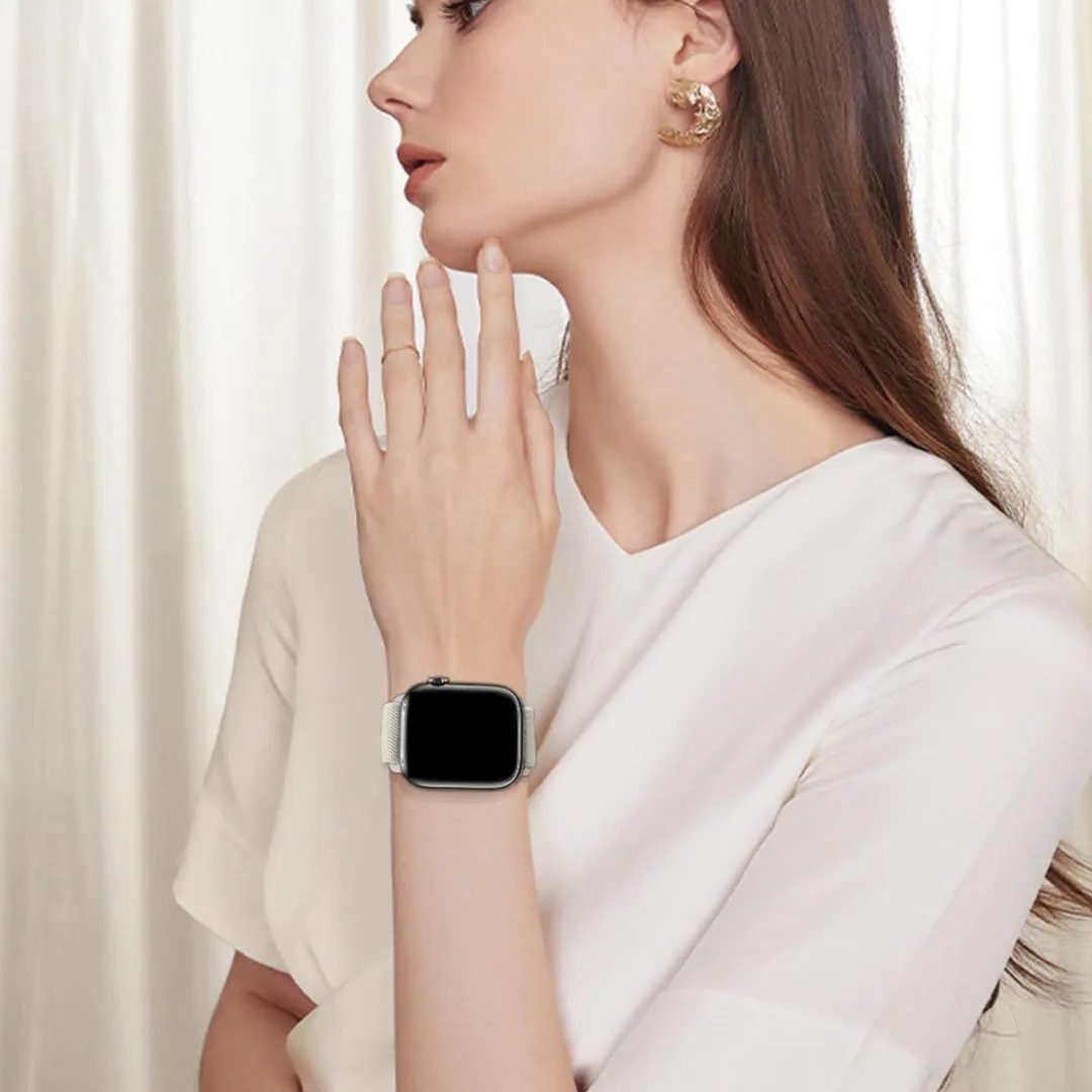 Nylon Strap for Apple Watch Band 7 8 9 45mm 41mm Adjustable Elastic Breathable Bracelet iWatch Ultra 49mm 6 SE 5 44mm 40mm 42mm