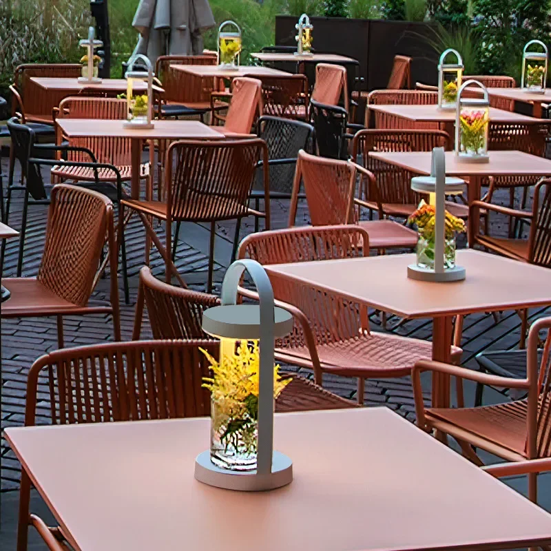 Portable Solar Outdoor Light Waterproof Garden Floor Lamp Villa Balcony Ambient Lighting Rechargeable Table Decoration