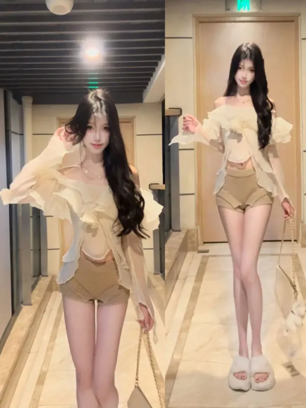 

Уникальная красивая женская блузка на одно плечо с эффектным облегающим дизайном, новинка весенней коллекции, французский стиль, хлопок, длинный рукав