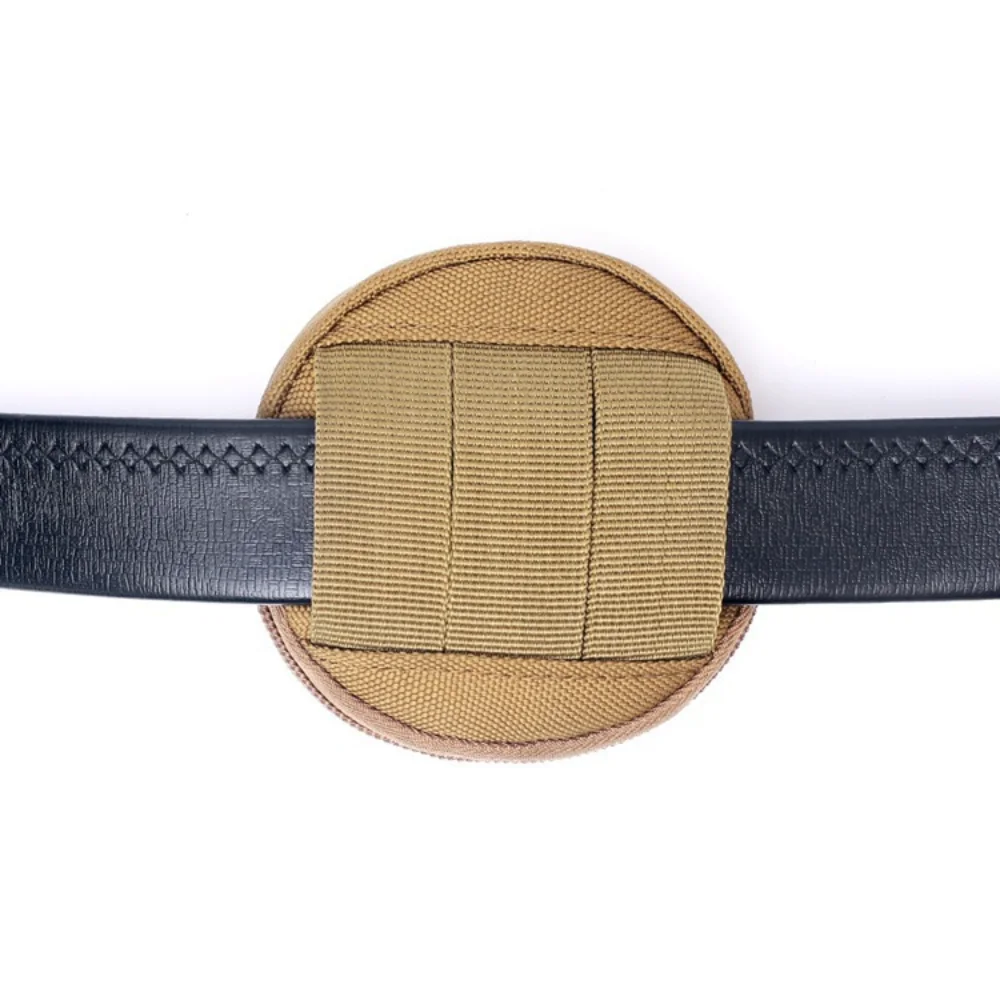 1000D Oxford Outdoor Tragbare Wasserdichte Münze Brieftasche Kopfhörer Tasche EDC Runde Kleine Rucksack Hängen Tasche Schlüssel Tasche 10*10CM