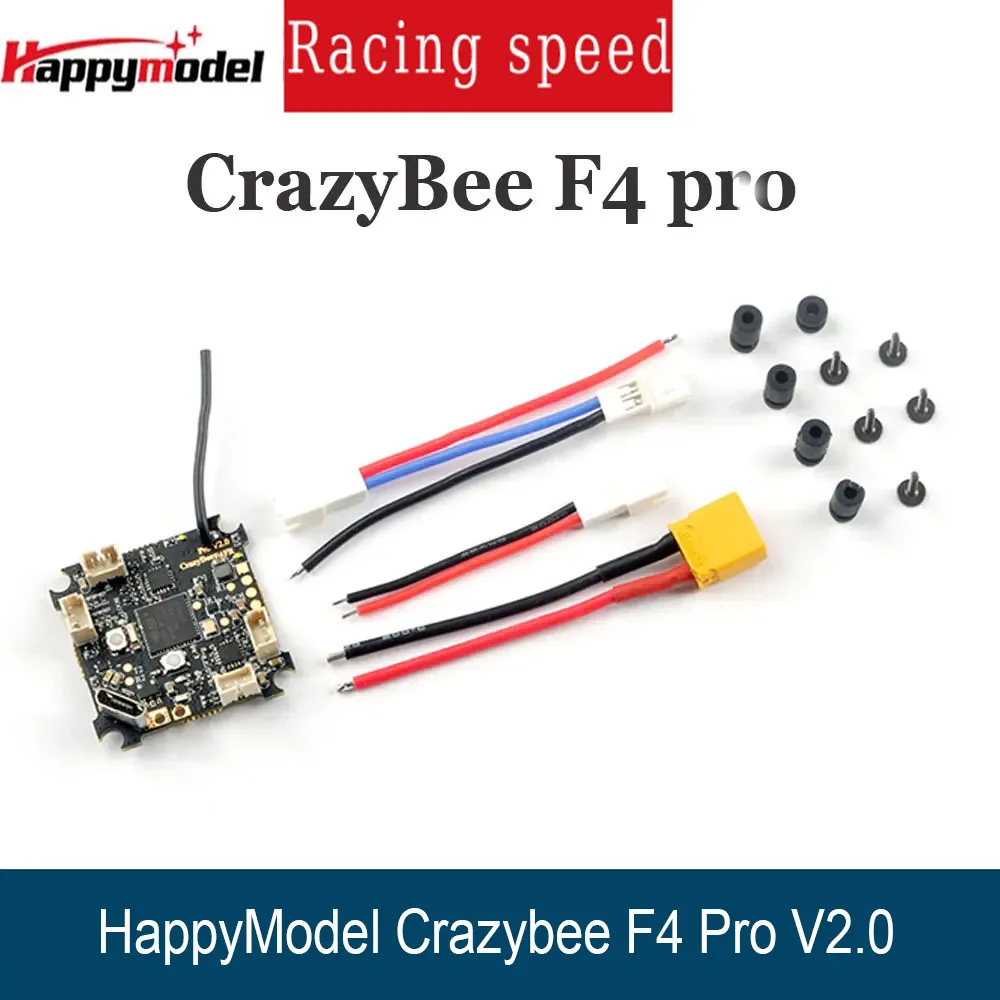 

HappyModel Crazybee F4 Pro V2.0 Flight Controller BLHELIS 5A ESC SPI Receivers for FPV Tinywhoop Cinewhoop Drone Mobula7 HD DIY