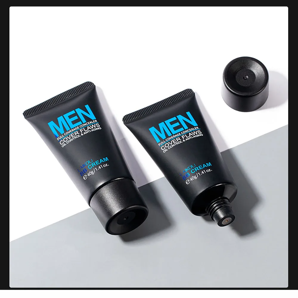 

LAIKOU Men BB Face Cream 40g, 3 in 1 Natural Concealer Foundation for Men, Oil Control Mattifying Hydrating Men Skin Care